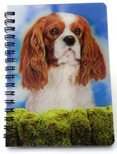 KING CHARLES CAVALIER BLENHEIM 3D NOTEBOOK great gift for a cavalier lover NB007