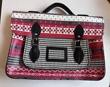 Yoshi Belforte leather satchel shoulder bag NEW Navajo print pattern 