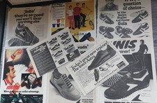 Bundle of Original Football Boots Shoes Inc Nike Vintage Magazine Adverts X 8 