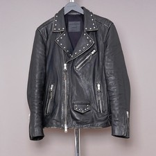 ALL SAINTS Leather Jacket Mens