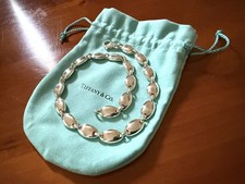 Tiffany & Co. Silver Pebble Link Choker Necklace 16"