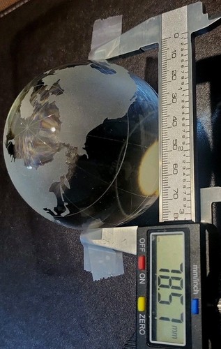 Glass globe paperweight 25cm - globe,