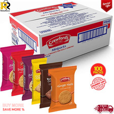 Crawford's Assorted Mini Biscuit Packs 6 Classic Varieties, Pack of 100, 30 g