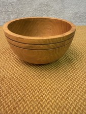 Small Hand Turned Wooden Bowl Light Wood Vintage MCM