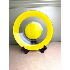 Vintage Yellow Art Glass Plate