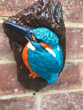 Hanging Garden ornament of a Kingfisher fully restored to brighten anywall/fence