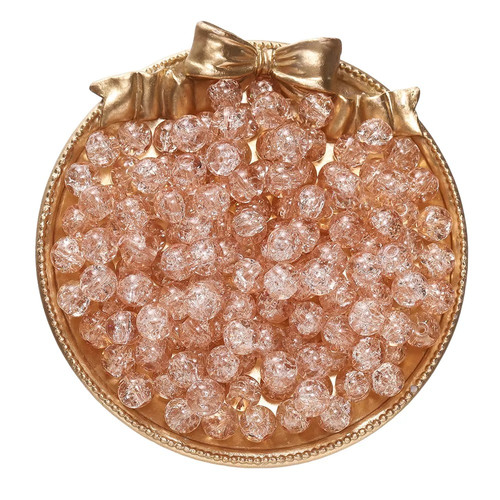 100x glass crackle beads loose - glass,