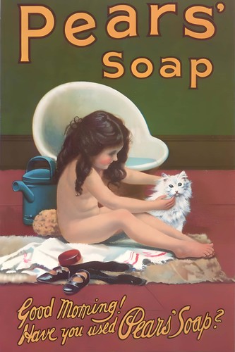 Pears soap vintage poster - vintage, ad