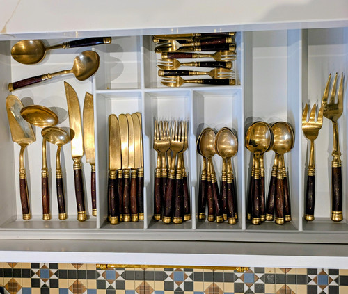 45pc vintage brass - 45pc, cutlery