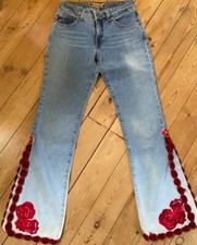 JNCO Girlie Stuff Bella Y2K 90s flare jeans size 1 Best Fit Uk 6 8 W26 L30