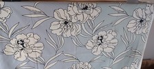 Prestigious Design Upholstery Fabric Blue + Cream Floral Pattern "Cuba" 138X110