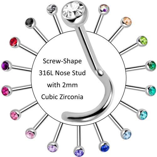 Stainless steel nose stud - stainless, |
