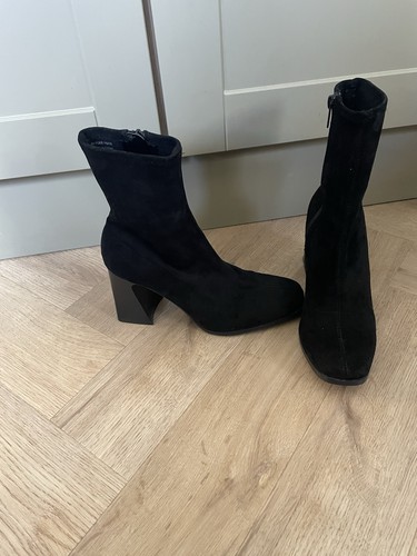 Black suede ankle boots size - boots,