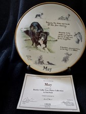Danbury Mint The Border Collie Year “May" plate