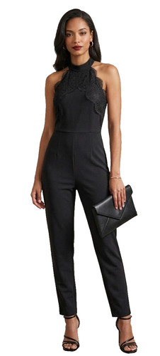 Lipsy black lace - lace, halter