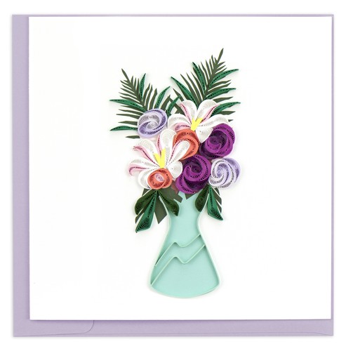 Quilling flowers vase - quilling, in