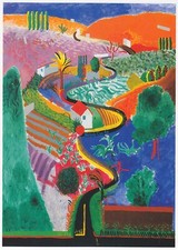 Nichols Canyon, David Hockney print in 11 x 14 mount ready to frame STUNNING