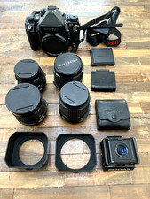 Pentax 67ii with AE Prism & 55mm, 75mm, 105mm, 135mm Lenses, plus WL finder
