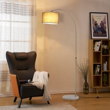 Curved Floor Lamp with Fabric
