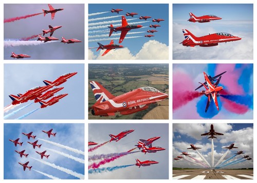 Red arrows display - arrows,