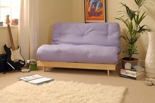 Small Double Wooden Futon Sofa