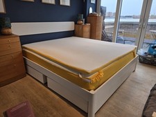 Superking Size White Solid Wooden Bed By GetLaid