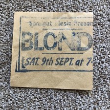 Blondie Debbie Harry ticket