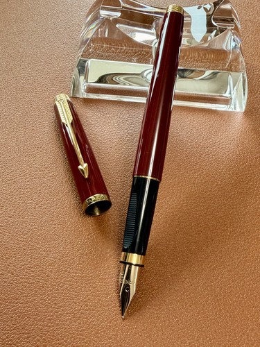 Parker burgundy gold trim - burgundy,