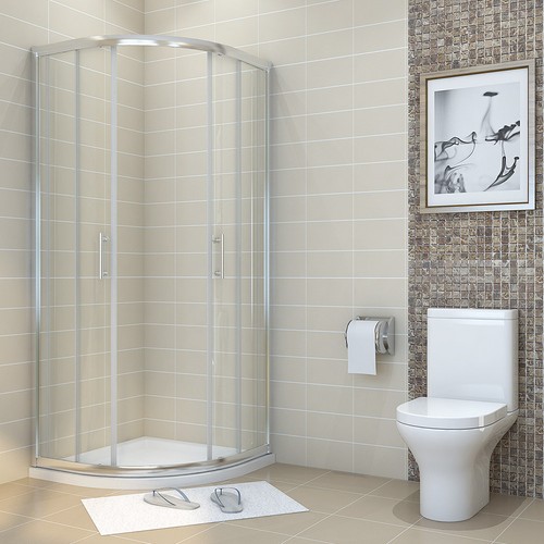 900x900mm chrome quadrant - 900x900mm,