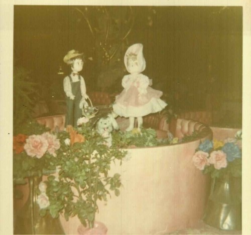 1970 color photo doll display - color,