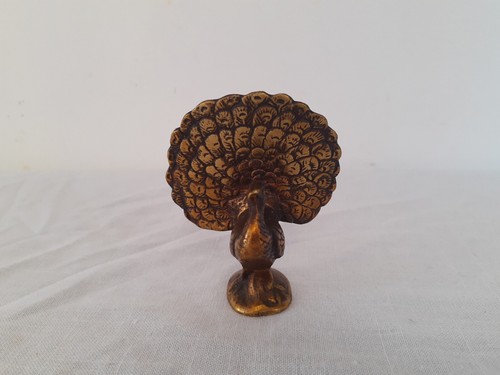 Vintage brass bird - bird, peacock