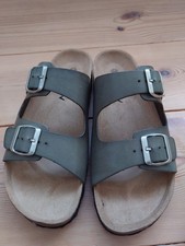 Oxygen Women's Leather 'Paris' Adjustable Slide Sandals Size 39 UK 6 BNIB