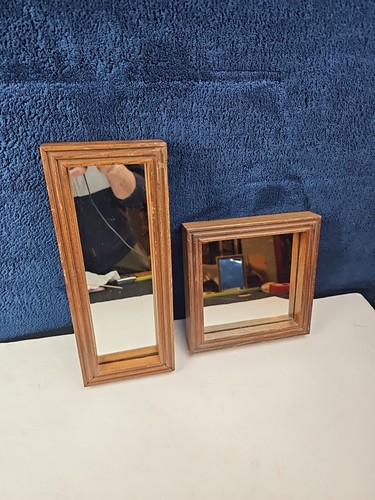 Wall mounted mirror - mounted, dark