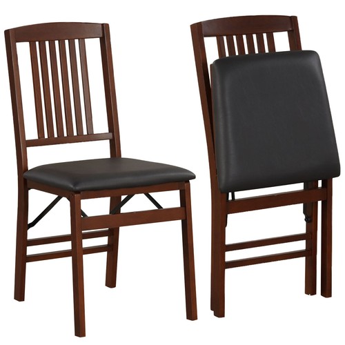 Folding dining chairs set 2 - chairs,