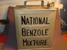 VINTAGE 2 GALLON PETROL CAN NATIONAL BENZOLE MIXTURE PETROLANIA AUTOMOBILIA