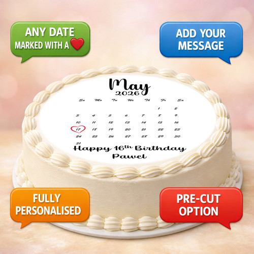 Personalised edible calendar - personalised,