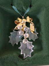 Rare Swarovski Crystal Memories Tree Ornament Holly retired