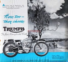 TRIUMPH Motor Cycles 'Trophy 500cc' Advert - 08/05/52 Magazine Cover Print