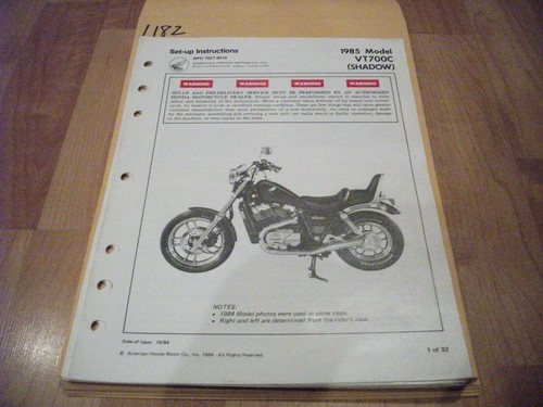 1985 honda vt700c shadow - 1985,