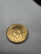 1912 Great Britain Gold Sovereign Coin King George V (Full)