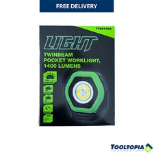 LIGHT Twinbeam Heavy Duty Rechargeable Pocket Torch 400 Lumens Green TT6017GR