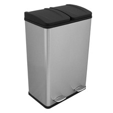 Monster Shop Pedal Bin Double Compartments Large 60L Rubbish Customer Return UG