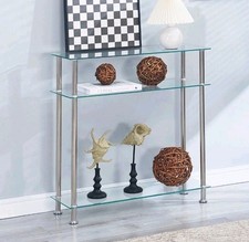 3 Tier Narrow Clear Tempered