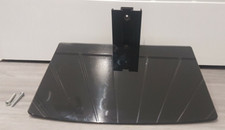 Black Glass Floating Shelf for Sky Box Console TV Box 38cm Wide 28cm Depth