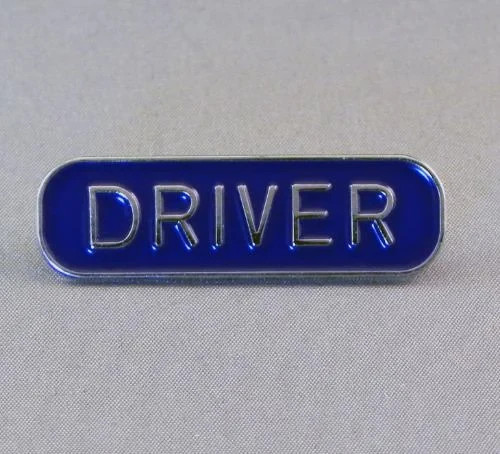 Driver pin badge blue - blue, and