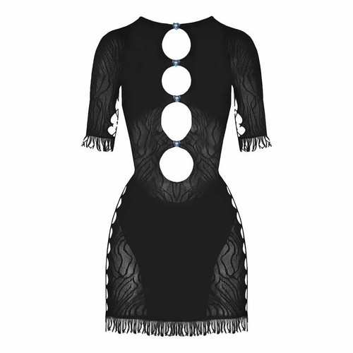 Women black lace sheer - women's,