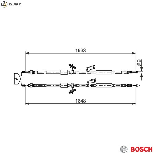 Cable pull parking brake - cable,