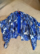 BNWT Designer “ Antthony “ Blue  two piece Vest Top & Overshirt Size XS 10/12