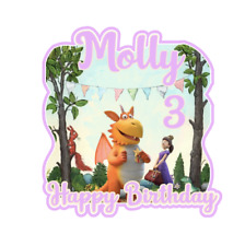 Zog inspired personalised cake topper, Glitter, Layered, Birthday, Pink