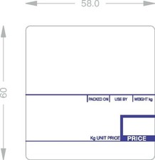 Cas scale thermal labels 58mm